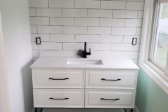 Bathroom vanity and backsplash